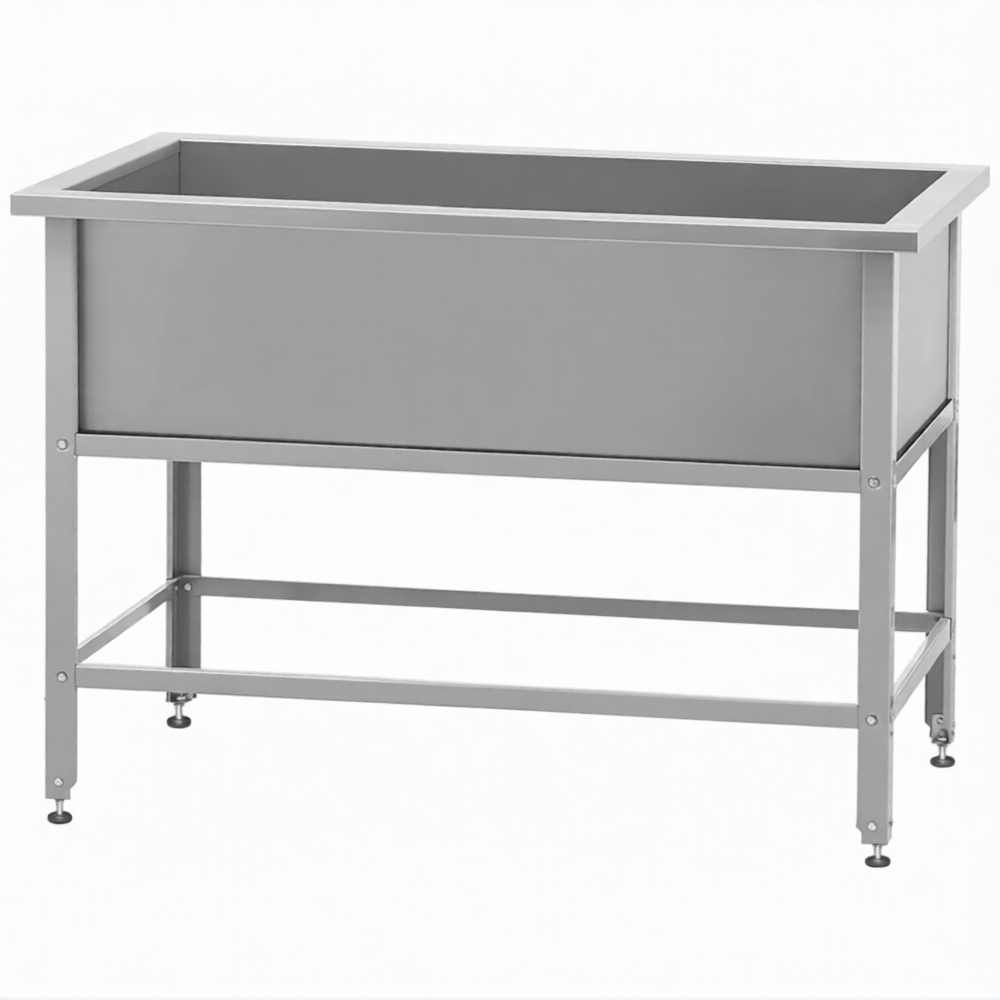 Ванна моечная ВМСн 1010 (860х1010х530)  1 м/о 350х910х430 (ножка угловая)