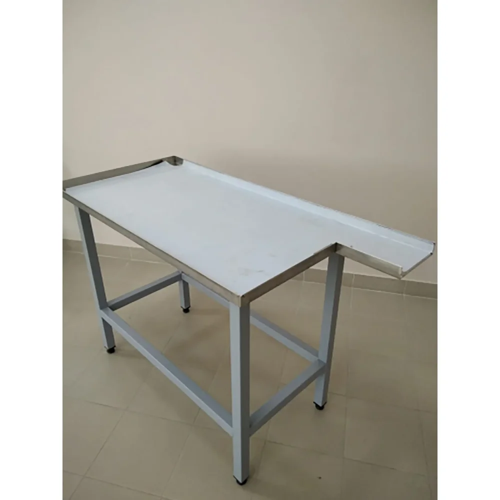 Стол для мяса 830х1300х600 мм, с выступом, 304 1,5мм, каркас разборный окраш