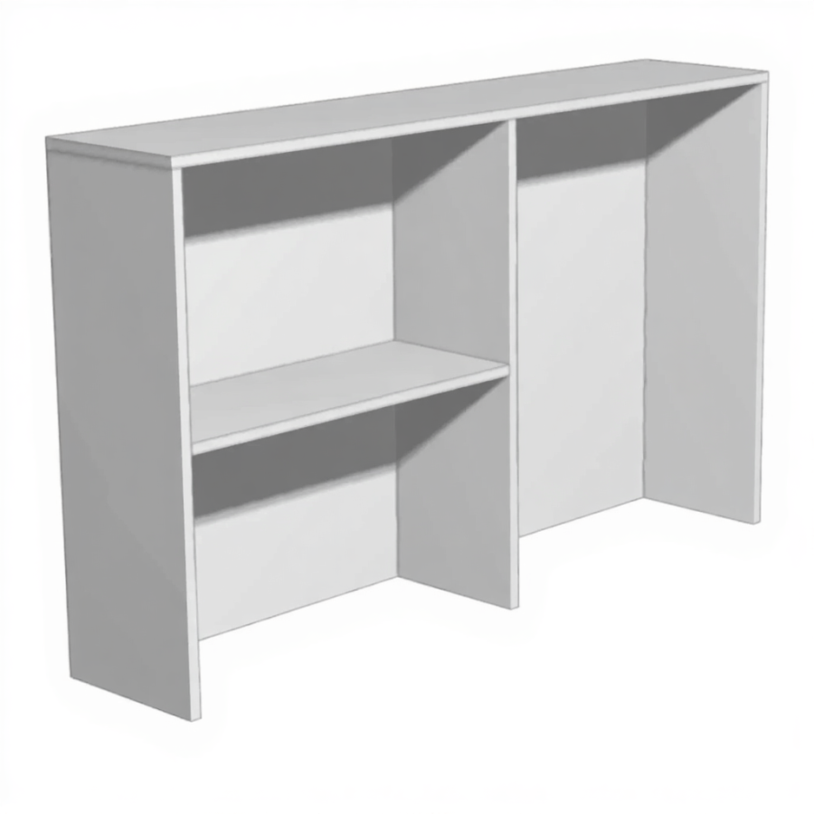 Надстройка для стола или тумбы Н-3 (ЛДСП серый)