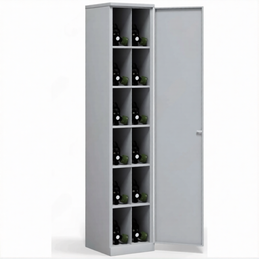 Шкаф для 12 противогазов ХПГ-12, с дверью (1870х380х400)