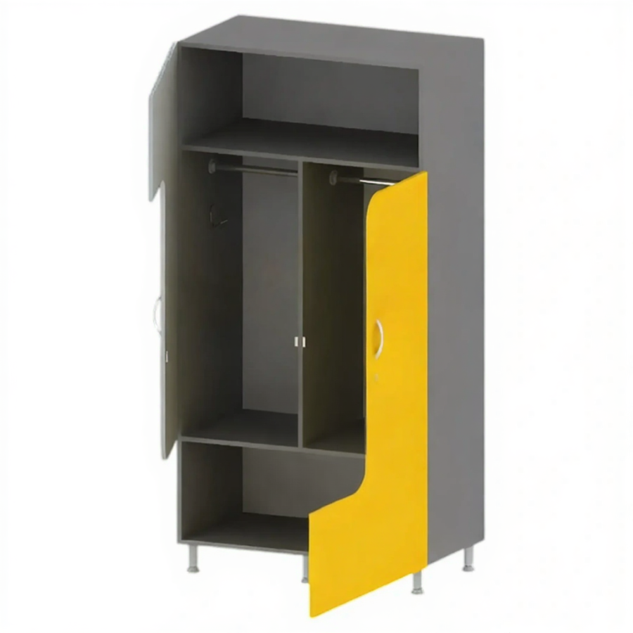 Шкафчики для раздевалок двухместные СТЕ-ШП-61