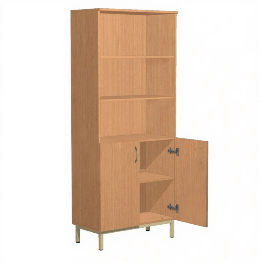 Шкаф для документов и материалов ШД-1.1 (ЛДСП бук, каркас бежевый)