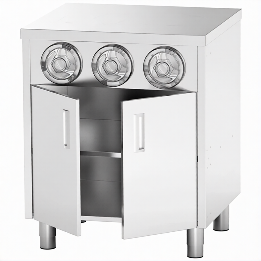 Стол-тумба с диспенсерами для стаканов СПЗРД3-8/7-Б