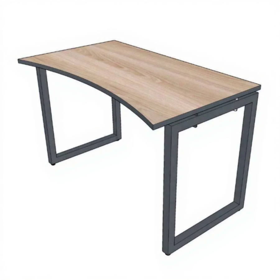 Офисный стол «НОРДЕН» с вырезом 1200x700 подстолье O 60x30 столешница 22 мм