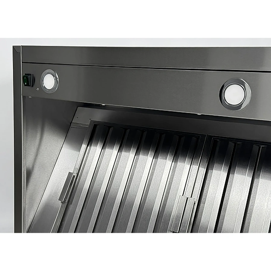 Зонт вытяжной пристенный с подсветкой ЗВПКП-13/14