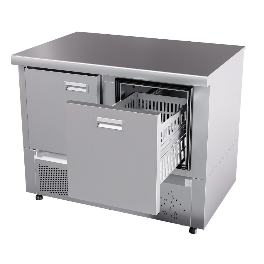 СТОЛ холодильный низкотемпературный СХН-70Н-01 (дверь, ящик 1) без борта (25110121400)